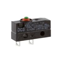 dc3a-a1aa ZF Button Micro Switch, Solder Terminal, 100 mA @ 30 V dc, SPST, IP6K7