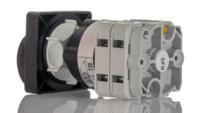 265-7679 RS PRO, DP 3 Position 60° Changeover Cam Switch, 500V ac, 25A, Knob Actuator