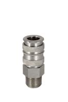 325-382 RS PRO Brass, Steel Female Pneumatic Quick Connect Coupling, BSPT 3/4 Male Threaded