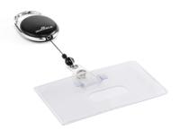 890701 Durable Black Name Badge With Badge Reel