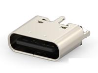 2480842-1 TE Connectivity Straight, Top Mount, Receptacle- Single Port Type C 2 USB C Connector