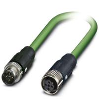 1407556 Phoenix Contact, 10m Cat5, Green M12 to Male M12 Female, Shielded Shielded, Terminated