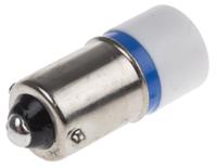 212-496 RS PRO Blue LED Indicator Lamp, 28V dc, BA9s Base, 10mm Diameter, 490mcd