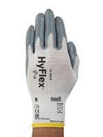 11800070 Ansell HyFlex 11-800 White Nylon Nylon Glove, Size 7, Nitrile Coating