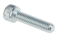 483-8332 RS PRO Bright Zinc Plated Steel Hex Socket Cap Screw, DIN 912, M6 x 25mm