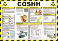 787-3745 COSHH Safety Guidance Safety Poster, Semi Rigid Laminate, English, 420 mm, 590mm