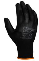 ln614-07 Liscombe Black Polyamide Polyamide Work Gloves, Size 7, Polyurethane Coating