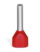 216-542 WAGO, 216 Insulated Bootlace Ferrule, 12mm Pin Length, 2mm Pin Diameter, Red