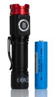 219-8132 RS PRO LED Torch Black, Red - Rechargeable 1800 lm, 120 mm