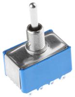 5669a APEM Toggle Switch, Panel Mount, On-Off-On, 4PDT, Solder Terminal