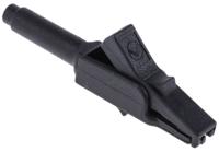 973889100 Hirschmann Test & Measurement Crocodile Clip 4 mm Connection, Bronze Contact, 15A, Black