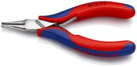 35-12-115 Knipex 35 12 Electronics Pliers, Flat Nose Pliers, 115 mm Overall, Flat, Straight Tip, 22,5mm Jaw