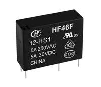 hf46f12-hs1f610 Hongfa Europe GMBH PCB Mount Power Relay, 12V dc Coil, 5A Switching Current, SPST