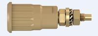 233140-27 Staubli Brown Female Banana Socket, 4 mm Connector, Press Fit Termination, 24A, 1000V, Gold Plating