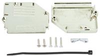 863093c37mlf Amphenol Communications Solutions 863093C Series Thermoplastic Angled, Straight D Sub Backshell, 37 Way, Strain Relief