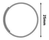 137-623 RS PRO 2.5m White Cable Cover in Plastic, 25mm Inside dia.
