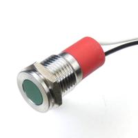 pl12sl022 CML Innovative Technologies PL12SL Series Green Panel LED, 12V, 12mm Mounting Hole Size, Lead Wires Termination, IP67