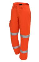 4616-hvo-t36 ProGARM 4616 Orange Hi Vis Trouser Anti-Static, Arc Flash 36 in 36 in Leg Length 34in