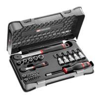 rsx427ap Facom 26-Piece Metric 1/2", 1/4" Standard Socket/Bit Set with Ratchet, Torx