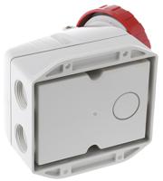5181656t Scame IP66, IP67 Red Wall Mount 3P + E Industrial Power Socket, Rated At 16A, 415 V