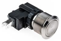 175-8200 RS PRO Illuminated Push Button Switch, Latching, Panel Mount, 22.2mm Cutout, SPDT, White LED, 250 / 125V ac, IP67