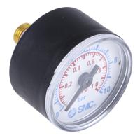 k8-10-40 SMC Analogue Pressure Gauge 10bar Back Entry 40mm Outside Diameter, With RS Calibration
