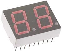 hdsp-521e HDSP-521E Broadcom 2 Digit 7-Segment LED Display, CA Red 7.69 mcd RH DP 14.2mm
