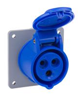 2cma193170r1000-216ru6 Amphenol Industrial, Easy & Safe IP44 Blue Panel Mount 2P + E Industrial Power Socket, Rated At 16A, 230 V