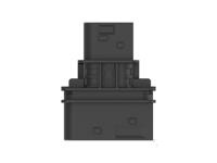 2365741-1 TE Connectivity Heavy Duty Sealed Connector Series Vertical PCB PCB Header, 2 Contact(s), 4 mm Pitch, 2 Row, Shrouded