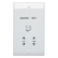 advss Ansell Lighting White 2 Gang Shaver Socket, Indoor Use