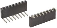 sqt-110-01-l-s-ra Samtec SQT Series Right Angle Through Hole Mount PCB Socket, 10-Contact, 1-Row, 2mm Pitch, Solder Termination