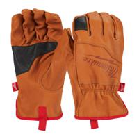 4932479727 Milwaukee Leather Brown Work Gloves, Size 7, Leather Coating
