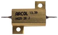 hs25-2r-j Arcol, 2Ω 25W Wire Wound Chassis Mount Resistor HS25 2R J ±5%