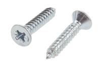546-5581 RS PRO Bright Zinc Plated Steel Countersunk Head Self Tapping Screw, N°10 x 1in Long 25mm Long