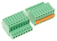 1881383 Phoenix Contact, 2.5mm Pitch, FK-MC 0.5/ 8-ST-2.5, 8 Way, , Pluggable Terminal Block, Plug, Push-In, Spring Cage