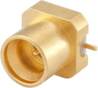 18s102-40ml5 Rosenberger Mini-SMP Series, Plug PCB Mount, 50Ω, Solder Termination, Straight Body