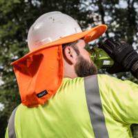12641 Ergodyne 100% Polyester Orange Hard Hat Neck Guard, Hard Hat