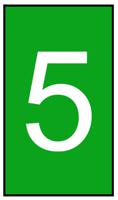 901-10648-906-4763-gn HellermannTyton Ovalgrip Slide On Cable Markers, White on Green, Pre-printed "5", 1.8 → 6.3mm Cable, 901-10648