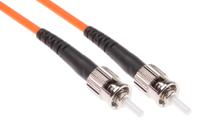 535-7373 RS PRO ST to ST Simplex Multi Mode OM1 Fibre Optic Cable, 62.5/125μm, Orange, 10m