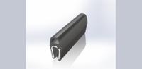 619-1629 RS PRO Black PVC, Steel Edge Protection, 20m