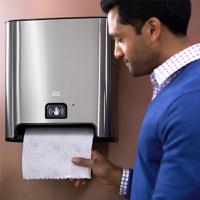 460001 Tork Stainless Steel Steel Hand Towl Dispenser with Sensor Paper Towel Dispenser, 204mm x 373mm x 345mm