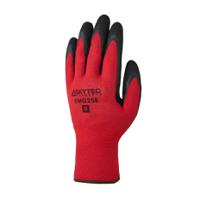 emg00258hd Skytec EMG258 Black, Red Polyester Polyester Puncture & Tear Resistant Gloves, Size S, Nitrile Coating