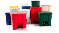 fg614300red Rubbermaid Commercial Products Legacy Step-On 30L Red Pedal Plastic Waste Bin