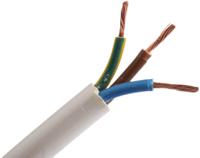775-6117 RS PRO 3183Y 1 mm² 3 Core Power Cable, H05VV-F, White PVC, 100m