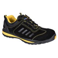 fw34bkr46 Portwest FW34 Unisex Black, Grey, Yellow Stainless Steel Toe Capped Safety Trainers, UK 11, EU 46