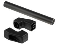 37701 Elesa Black Aluminium Handle 78 mm Height, 38mm Width, 324mm Length