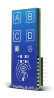 mikroe-2474 MikroElektronika TouchKey 2 Capacitive Touch mikroBus Click Board for ATtiny817