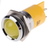 210-743 RS PRO Yellow Panel Mount Indicator, 230V ac, 22mm Mounting Hole Size