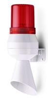 710112005 AUER Signal KLL Series Red Sounder Beacon, 24 V dc, IP43, Vertical Mount, 92 at 1 Metre