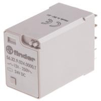 563290240000t Finder Plug In Power Relay, 24V dc Coil, 12A Switching Current, DPDT